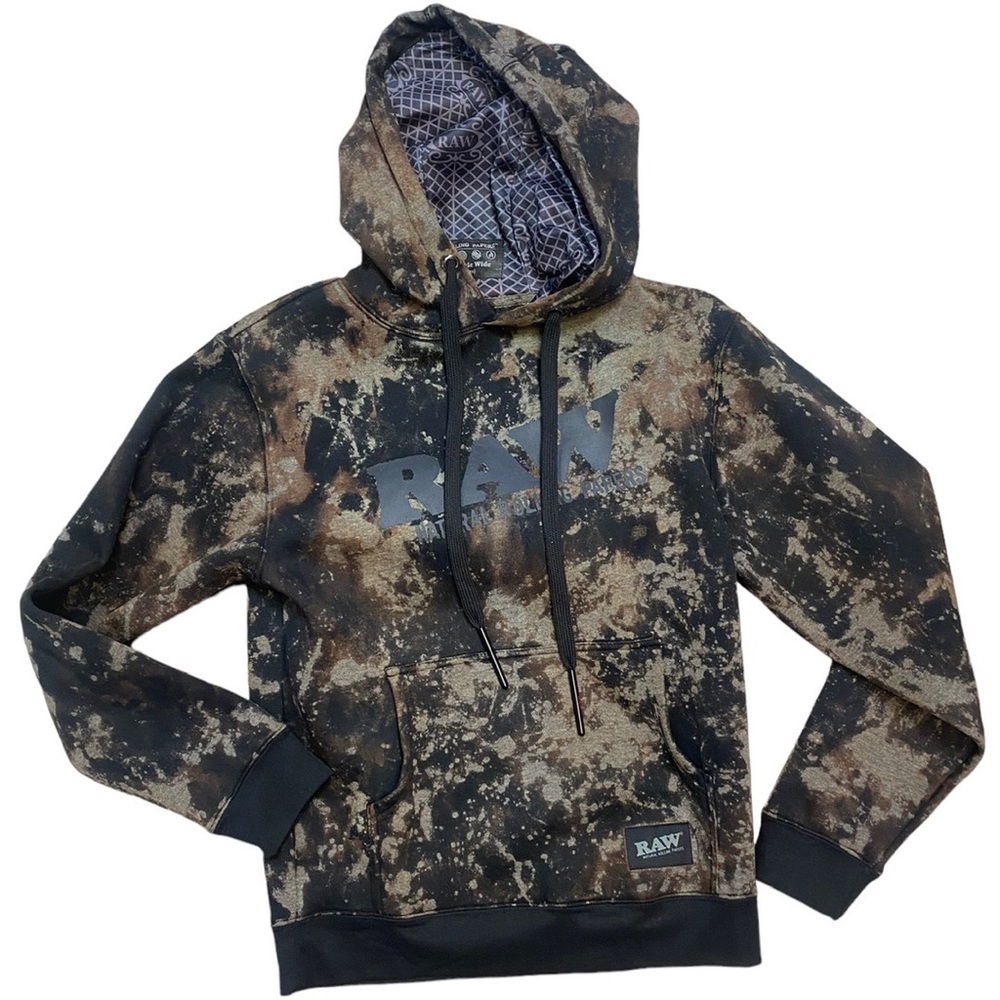 Bleached Black RAW Hoodie size XS